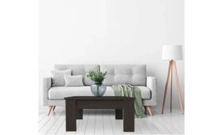 Mesa de centro elevable marrón 90x50cm