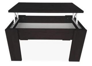 Mesa de centro elevable marrón 90x50cm