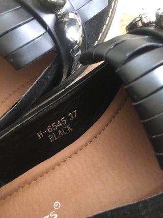 Scarpe basse donna nere con strass