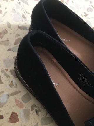 Scarpe basse donna nere con strass