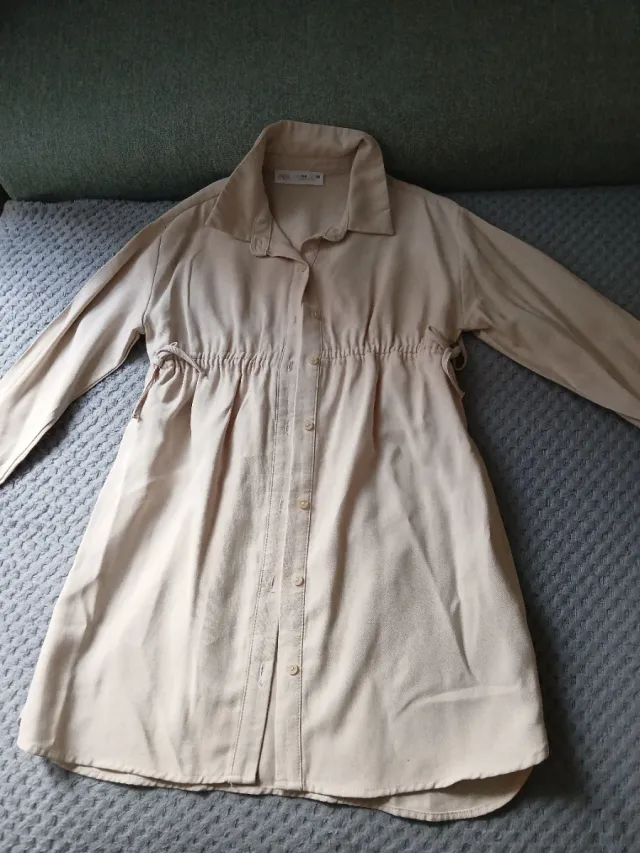 Vestido camisero beige Zara Talla 8-9