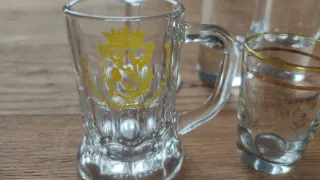 Set Vasos Chupito, Copa y Salero Cristal