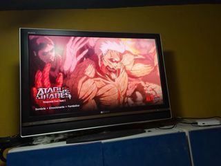 TV Negra y Plateada es una tv plasma con mando