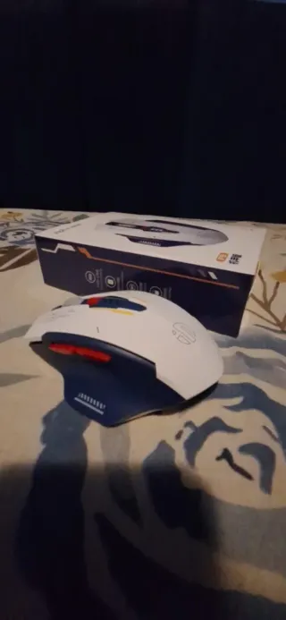 Ratón Gamer Inphic Blanco y Azul