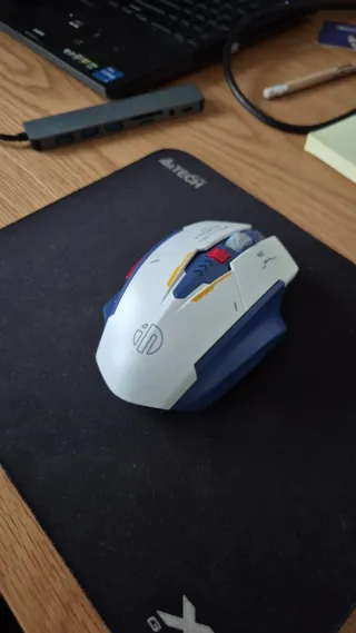 Ratón Gamer Inphic Blanco y Azul