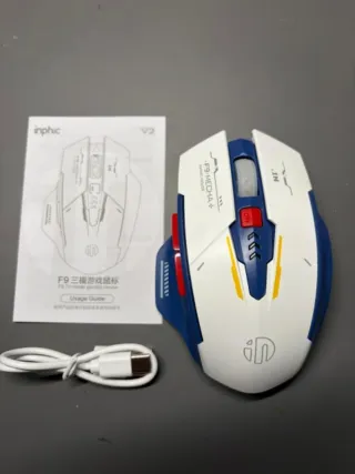 Ratón Gamer Inphic Blanco y Azul