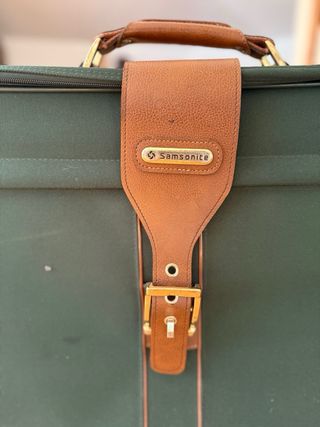 Maleta Grande Samsonite Cuero Verde