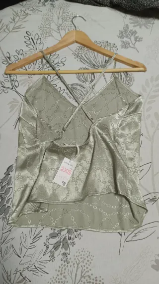 Top lencero encaje verde