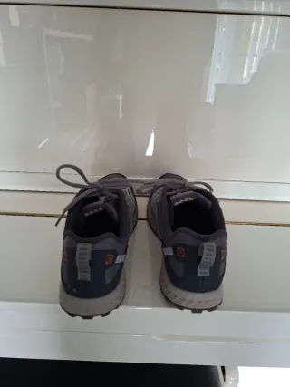 Zapatillas Skechers Trail Gris Naranja