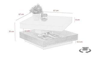 Mesa de centro giratoria moderna