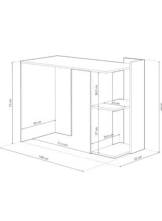 Mesa estudio reversible Habitdesign