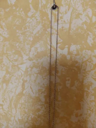 Cadena plata ley con colgante azul