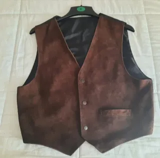 Chaleco de ante marrón Talla M