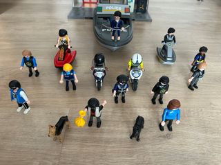 Playmobil Policía: Oficina, Helicóptero y Barco