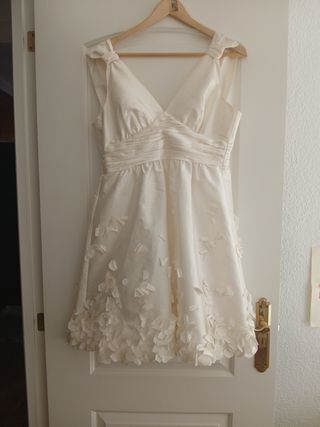 Vestido fiesta vintage blanco