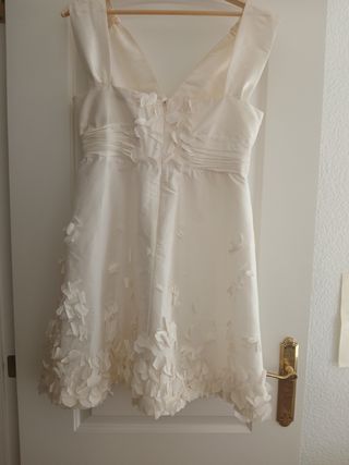 Vestido fiesta vintage blanco