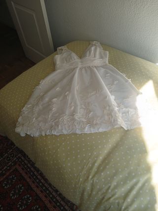 Vestido fiesta vintage blanco