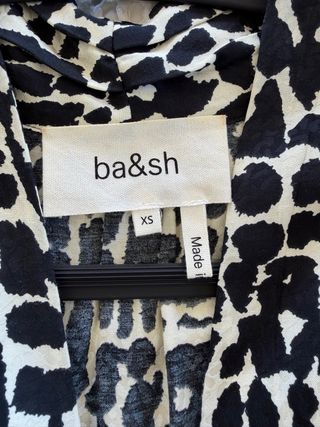 Vestido Ba&sh estampado blanco y negro