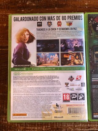BIOSHOCK INFINITE y BIOSHOCK 2 para XBOX 360