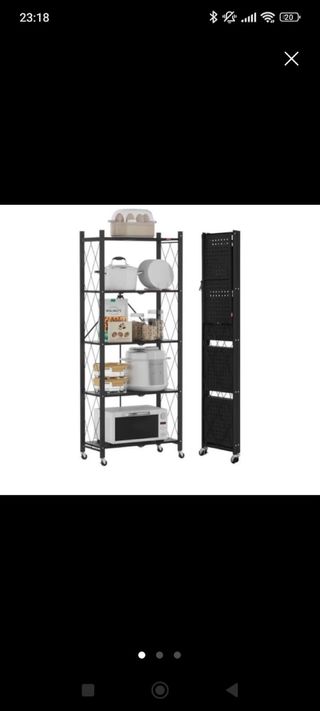 Estantería plegable negra