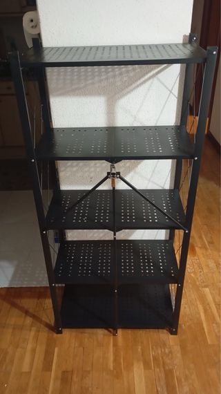 Estantería plegable negra
