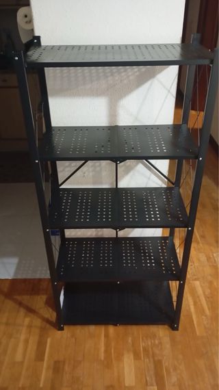 Estantería plegable negra