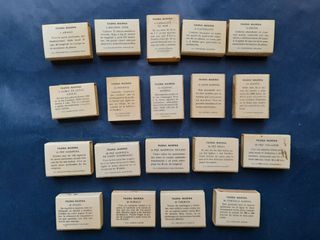 19 cajas cerillas antiguas colección FAUNA MARINA