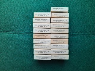 19 cajas cerillas antiguas colección FAUNA MARINA