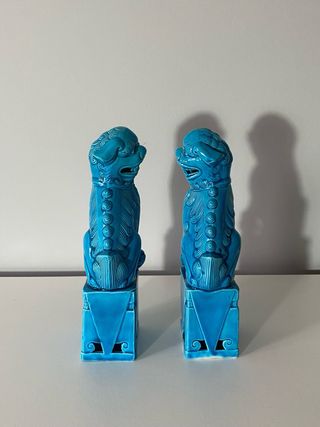 Pareja Perros Foo Chinos/Leones Guardianes