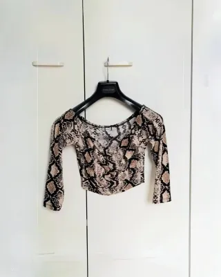 Maglietta Jennifer manica lunga fantasia pitone M