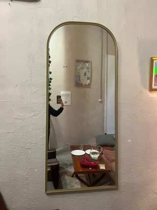 Specchio da terra o da parete, cornice dorata.