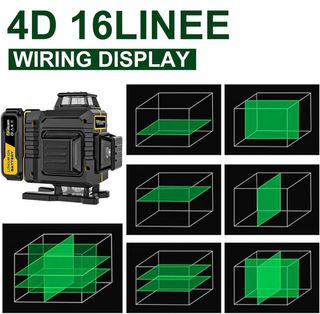 Nivel Láser GISAM 4D 16 Líneas + Maletín