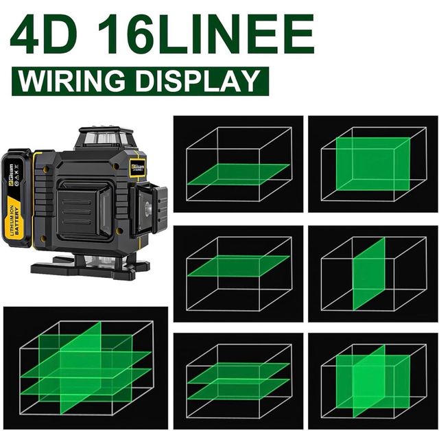 Livella Laser GISAM 4D 16 Linee + Valigetta