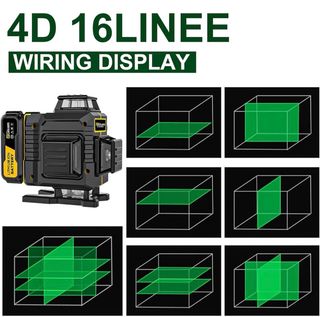 Nivel Láser GISAM 4D 16 Líneas + Maletín