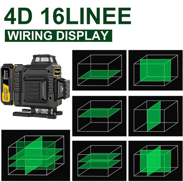 Livella Laser GISAM 4D 16 Linee + Valigetta