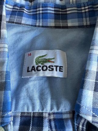 Camisa Lacoste a cuadros azul y negra
