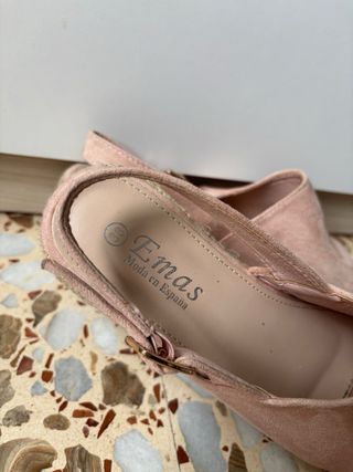 Cuñas esparto mujer rosa