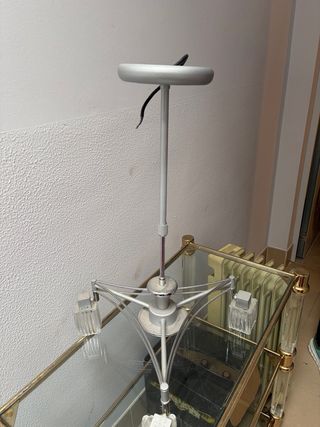 Lámpara de techo 3 tulipas plata