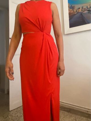 Vestido rojo largo