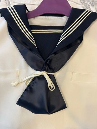 Traje comunión marinero chico blanco y negro