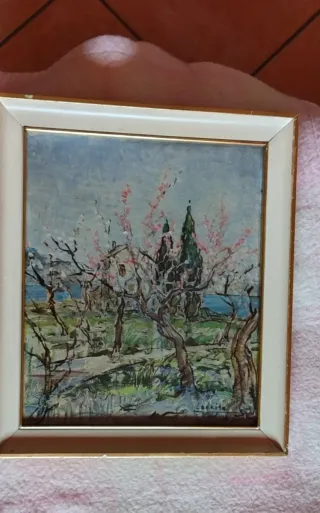 Quadro Antico Pittura Paesaggio