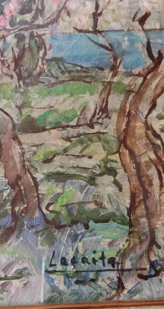 Quadro Antico Pittura Paesaggio