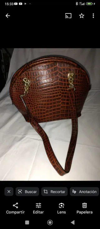Bolso vintage piel cocodrilo