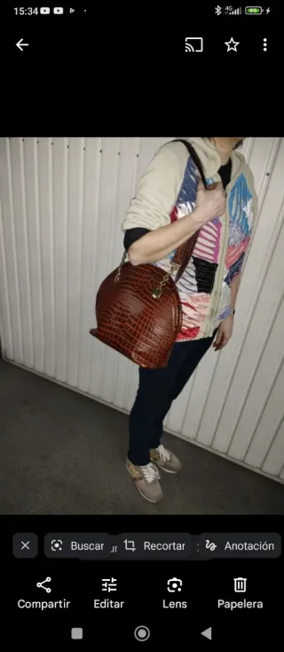 Bolso vintage piel cocodrilo