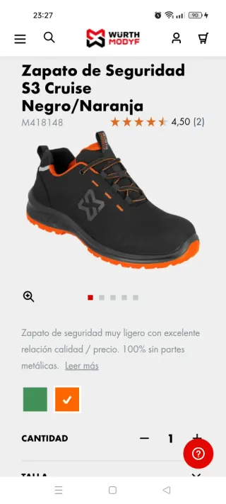 Zapatos de seguridad WURTH MODYF Talla 43