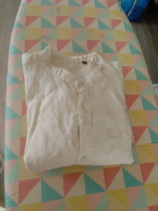 Camicia uomo lino sabbia XL