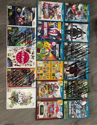 Nintendo Wii U Negra Completa + Juegos