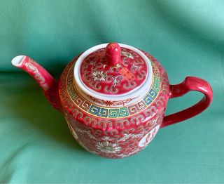 TETERA Y BANDEJA DE PORCELANA CHINA DE COLECCIÓN