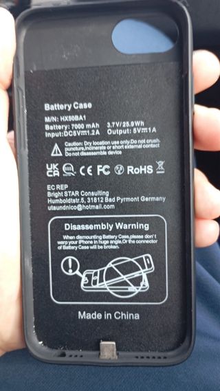 Custodia con batteria esterna per iPhone 8 7000 mAh