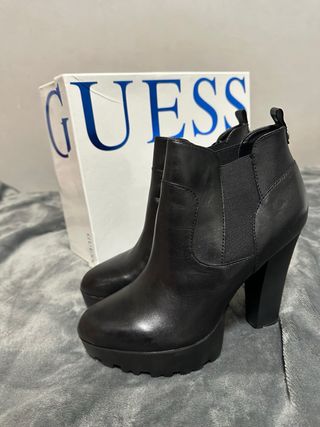 Botas Guess Tacón Plataforma Negras